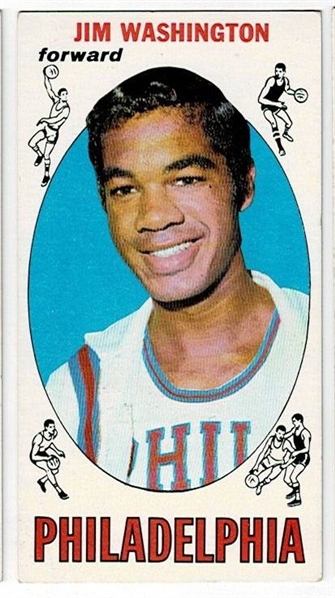 1969 Topps Basketball #17 Jim Washington - Philadelphia 76ers